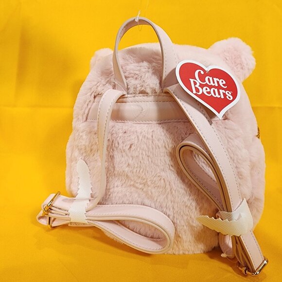 Care Bears Skinny Dip Pale Pink Plush Furry Cosplay Mini Backpack Coin Bag Set main image 6